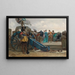 Sobre las murallas - Jehan Georges Vibert — cuadro enmarcado en la pared