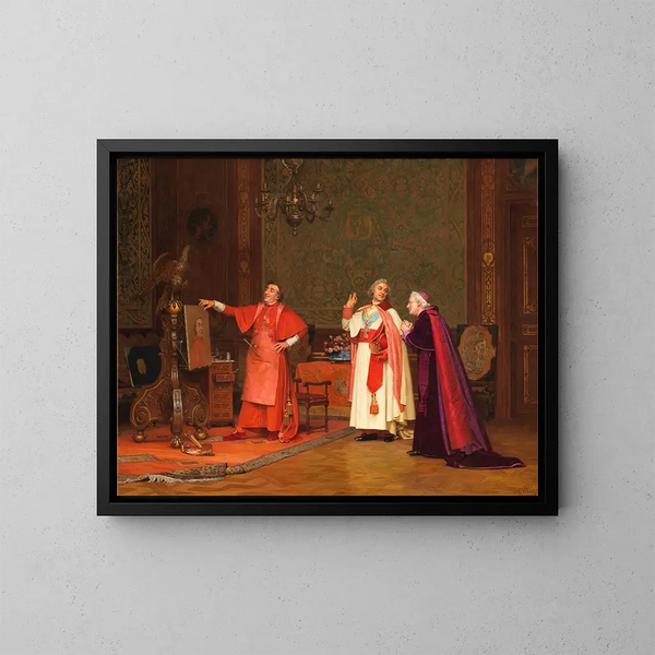pintado por él mismo - Jehan Georges Vibert — cuadro enmarcado en la pared