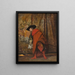 Polonius behind the curtain - Jehan Georges Vibert — framed artwork on a wall