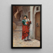 Toreador español con flores - Jehan Georges Vibert — cuadro enmarcado en la pared