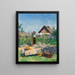 a gardener in an late summer garden - Jenő Kemenyffy — framed artwork on a wall