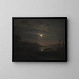 Jens Juel - The Crossing over the Little Belt at Snoghj Moonrise.webp