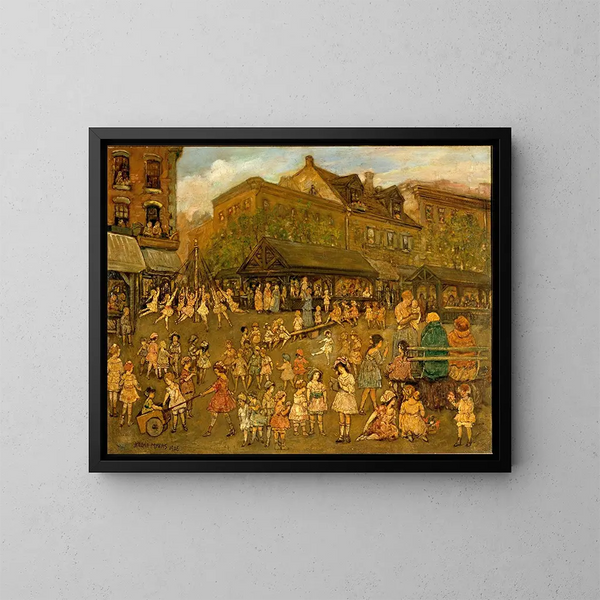 The Field of Joy - Jerome Myers — framed artwork on a wall