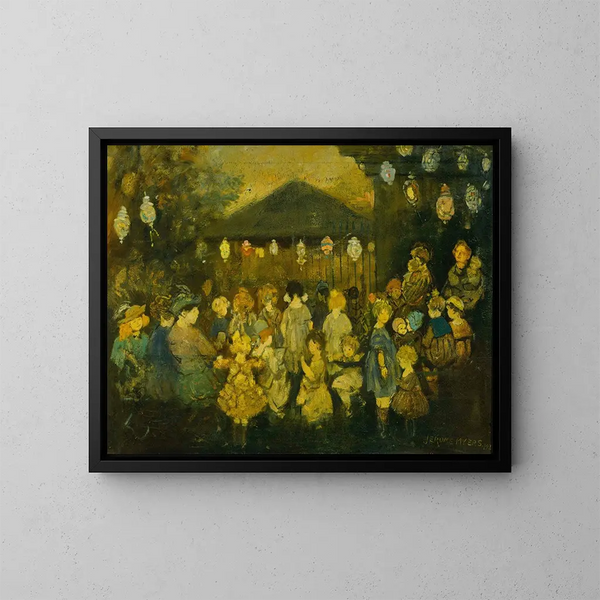 Waiting for the concert - Jerome Myers — framed artwork on a wall
