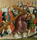 Jesúscristo portando la cruz Las alas del altar de Wurzach en la esquina inferior izquierda - Hans Multscher — vista de la obra