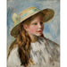 Reproduction of the painting Young Girl with a Hat - Pierre-Auguste Renoir