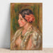 Reproducción del cuadro Joven mujer con rosa - Pierre-Auguste Renoir