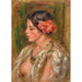 Reproducción del cuadro Joven mujer con rosa - Pierre-Auguste Renoir