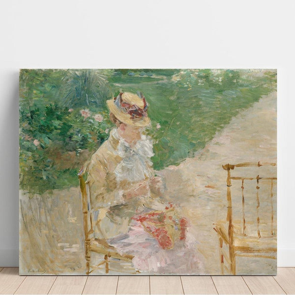 Reproduction of the painting Young woman knitting - Berthe Morisot