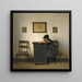 Joven mujer en el interior - Peter Ilsted — cuadro enmarcado en la pared
