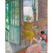 Reproduction of the painting Young woman in a floral interior - Henri Lebasque