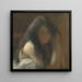 Young woman combing her hair, oil on canvas - Henri Martin — framed artwork on a wall