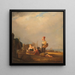 Joven pescador jugando con su captura - Rudolf Jordan — cuadro enmarcado en la pared