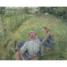 Reproducción del cuadro Jóvenes campesinas descansando en los campos cerca de Pontoise - Camille Pissarro