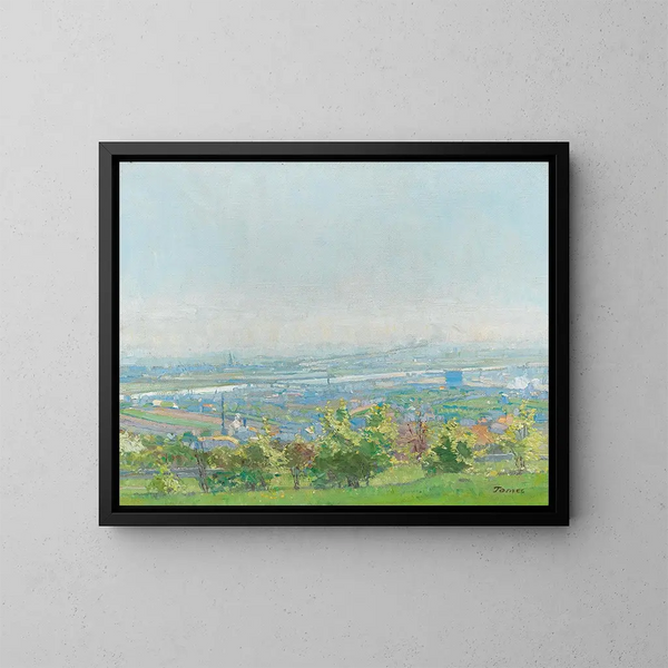 Vista de Viena desde Grinzing - Jindřich Tomec — cuadro enmarcado en la pared