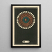 Fireworks at Night No. 4 - Jinta Hirayama — framed artwork on a wall