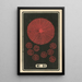 Fireworks at Night No. 61 - Jinta Hirayama — framed artwork on a wall
