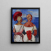 Damas junto al mar - Jēkabs Kazaks — cuadro enmarcado en la pared