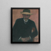 Retrato de una mua sentada - Július Andorkó — cuadro enmarcado en la pared