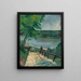 Landscape painting by the Danube - Julius Schubert — framed artwork on a wall