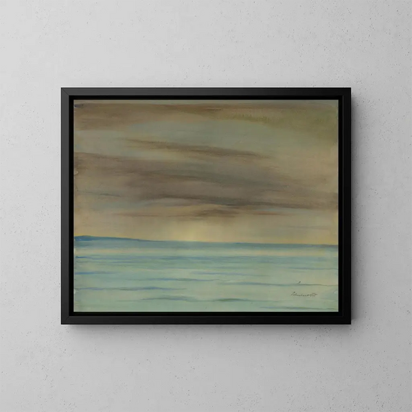 Atardecer sobre el mar - Julius Schubert — cuadro enmarcado en la pared