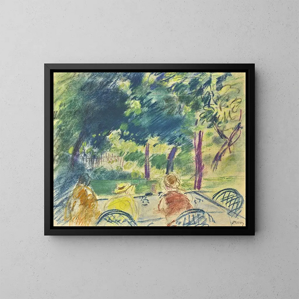 en el parque - János Vaszary — cuadro enmarcado en la pared