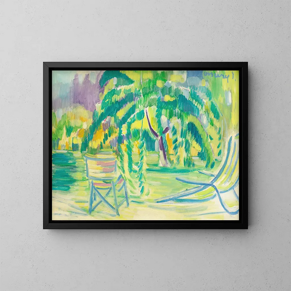 Fiesta en la Riviera - János Vaszary — cuadro enmarcado en la pared