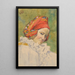 Head of a Moravian Girl - Joža Uprka — framed artwork on a wall