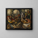 Mercado de pescado con Ecce Homo - Joachim Beuckelaer — cuadro enmarcado en la pared