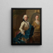 Autorretrato del pintor pintando el retrato de su esposa Angélique Louise Hélène Dessaulx - Joachim Rupalley — cuadro enmarcado en la pared