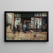 Exposition publique d'un painting - Joan Ferrer Mir — framed artwork on a wall