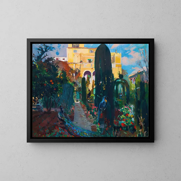 La casa de los artistas en Vilanova i la Geltrú - Joaquín Mir Trinxet — cuadro enmarcado en la pared