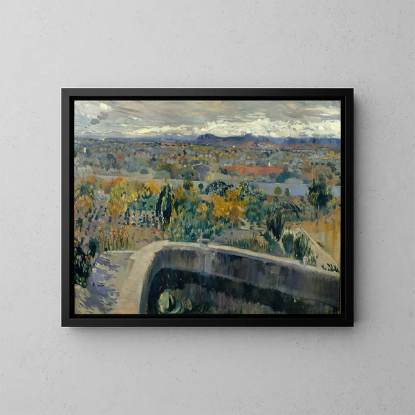El Nuevo Estanque - Joaquín Mir Trinxet — cuadro enmarcado en la pared