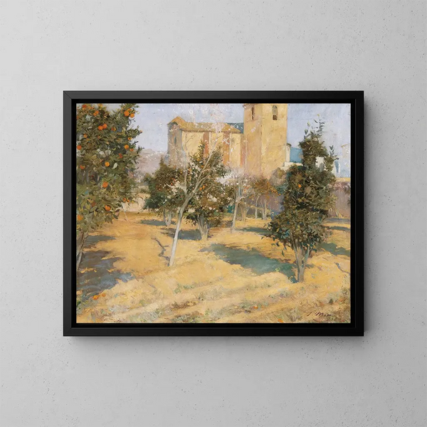 El huerto de los rectores - Joaquín Mir Trinxet — cuadro enmarcado en la pared