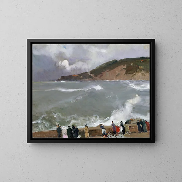 Breakwater of Saint-Sébastien - Joaquín Sorolla — framed artwork on a wall