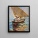 Sentier de pêche de Valence Départ en mer Valence - Joaquín Sorolla — framed artwork on a wall