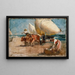 Escena de playa - Joaquín Sorolla — cuadro enmarcado en la pared