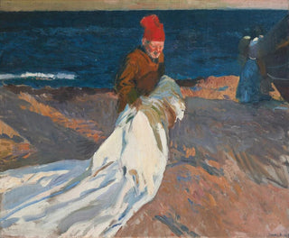 Joaqun Sorolla - Recogiendo la vela playa de Valencia gathering the sail Valencia beach.webp