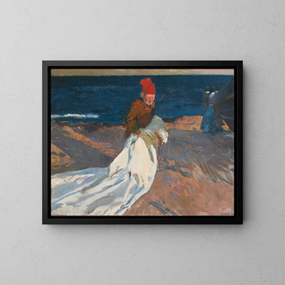 Joaqun Sorolla - Recogiendo la vela playa de Valencia gathering the sail Valencia beach.webp