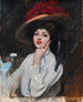 Retrato de una joven con sombrero de Raquel Meller - Joaquín Sorolla — vista de la obra