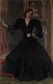 Madame de Sorolla Clotilde García del Castillo 1865-1929 en negro - Joaquín Sorolla — vista de la obra