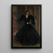 Madame de Sorolla Clotilde García del Castillo 1865-1929 en negro - Joaquín Sorolla — cuadro enmarcado en la pared