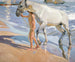 El baño de los caballos - Joaquín Sorolla — vista de la obra