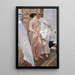 La bata rosa después del baño - Joaquín Sorolla — cuadro enmarcado en la pared