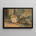 Dos mujeres en un interior escuchando a un guitarrista - Joaquín Sorolla — cuadro enmarcado en la pared