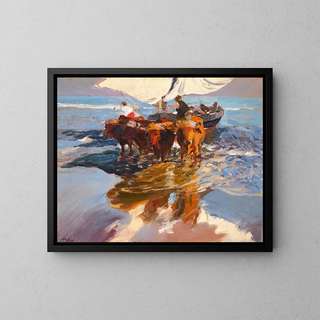 Joaqun Sorolla - Vuelta De La Pesca Playa De Valencia The Return From Fishing Valencia Beach.webp