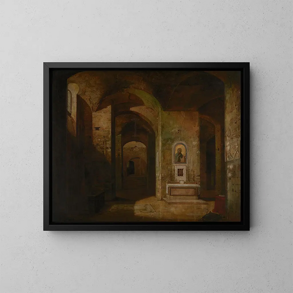 El cripta de la basílica San Martino ai Monti en Roma - Jodocus Sebastiaen van den Abeele — cuadro enmarcado en la pared