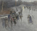 Divertissement sobre el hielo a la luz de la luna en un estanque helado en el Bois de La Haye - Johan Antonie de Jonge — vista de la obra