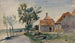 Un Arroyo Corriente entre Casas y Carretera - Johan Barthold Jongkind — vista de la obra
