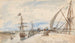 Embarkation Pier in Honfleur - Johan Barthold Jongkind — artwork view